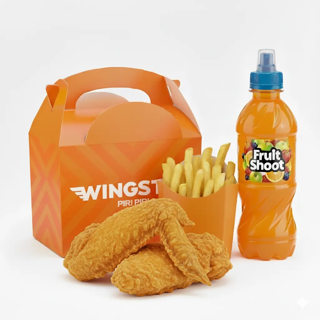 Kids chicken wings meal